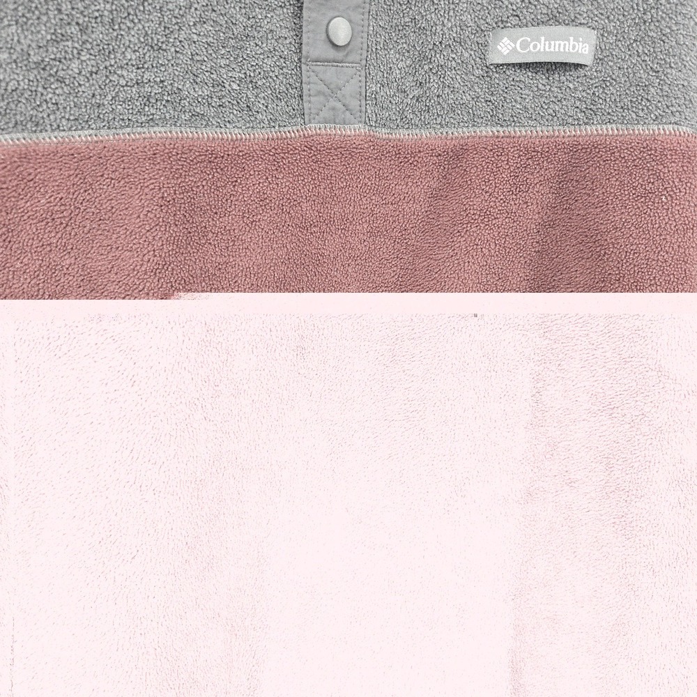 Columbia Flattop Ridge Half Snap Jacket Mens XL Grey Burgundy Fleece‎ Men's - Picture 3 of 10